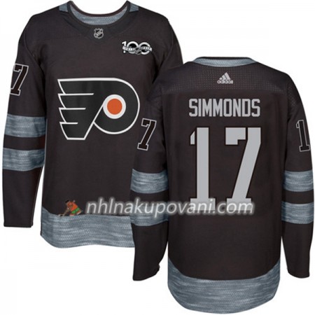 Philadelphia Flyers Dresy Wayne Simmonds 17 1917-2017 100th Anniversary Adidas Černá Authentic - Pánské Philadelphia Flyers Dresy Wayne Simmonds 17 1917-2017 100th Anniversary Adidas Černá Authentic - Pánské